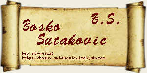 Boško Šutaković vizit kartica